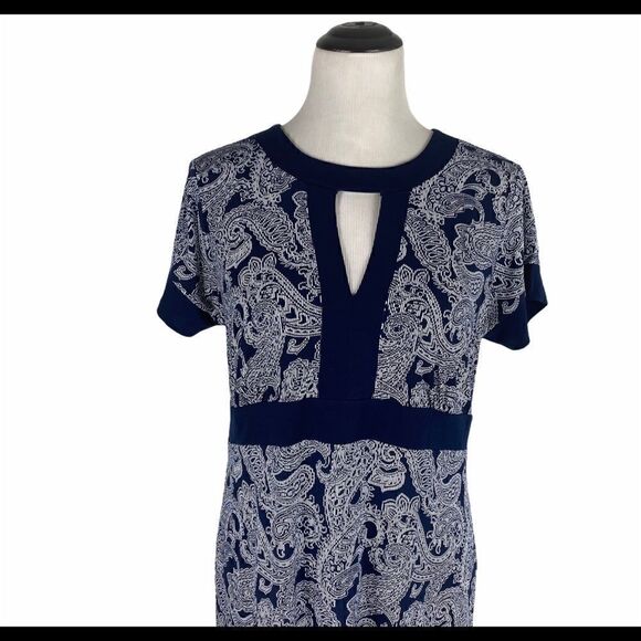 Michael Michael Kors Blue Paisley Casual Dress - Picture 2 of 7